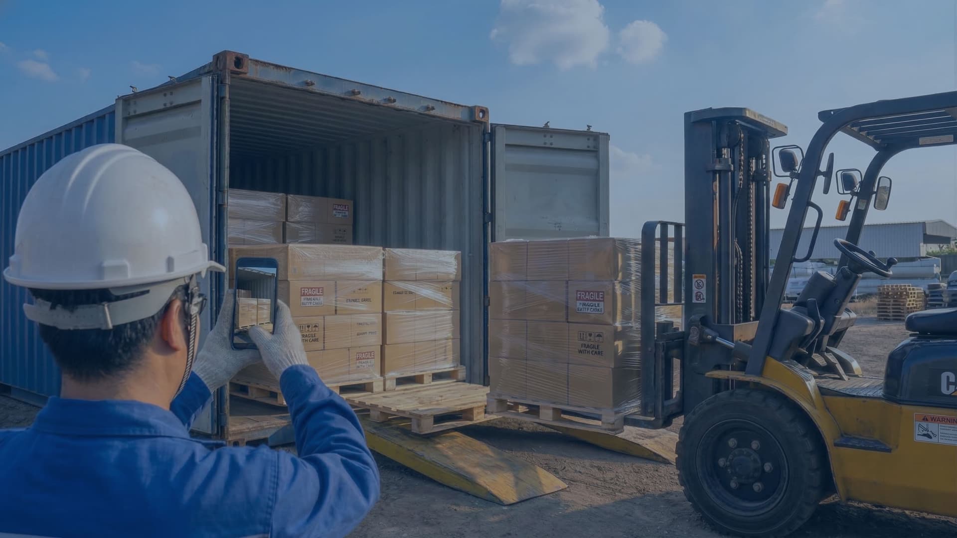 컨테이너 화물 검수 현장