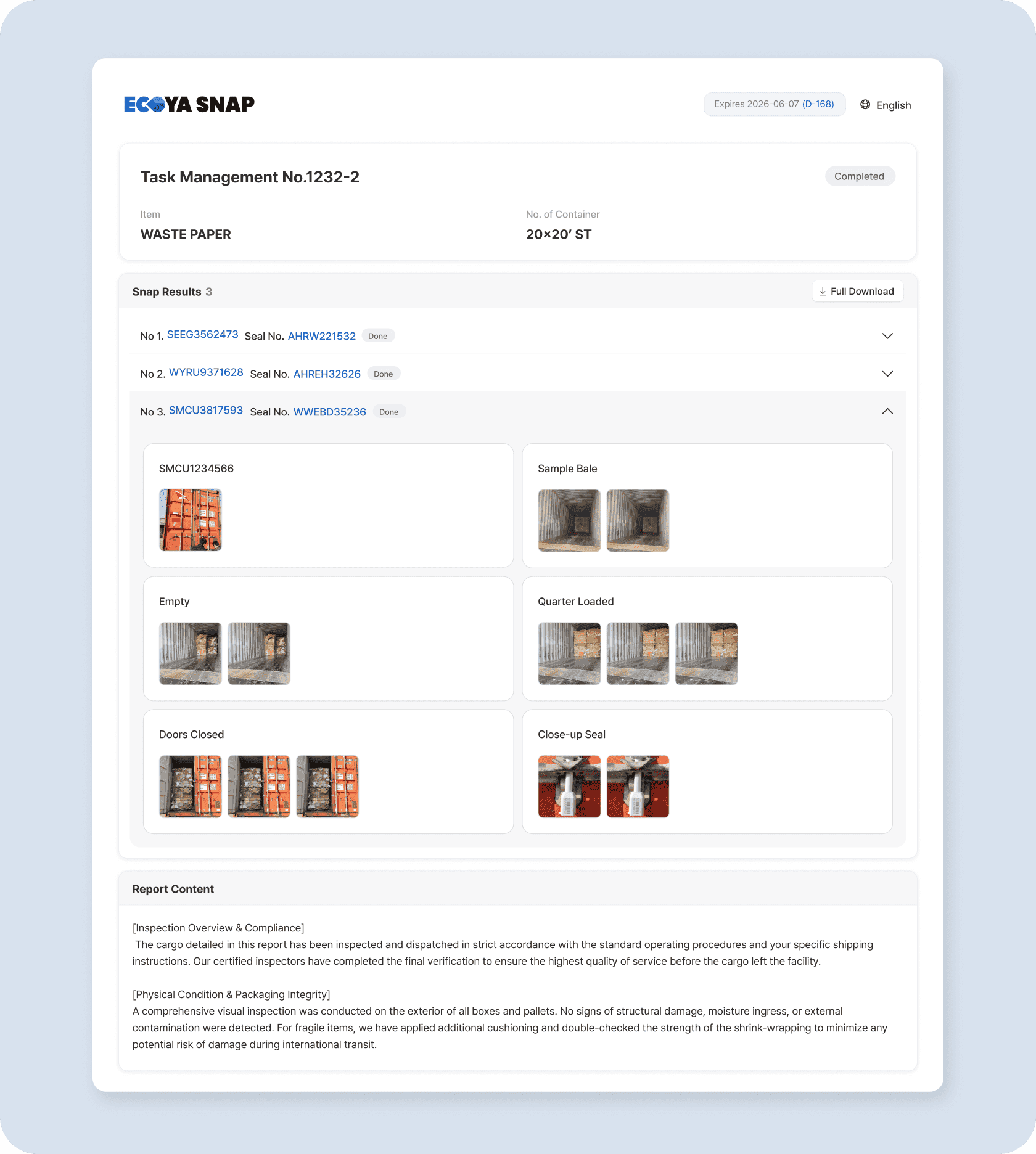 ECOYA SNAP 리포트 미리보기