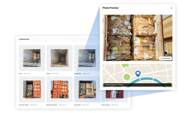 사진 프리뷰 및 위치 정보